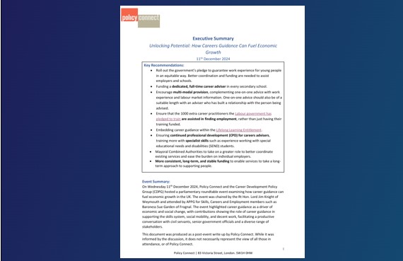 Investing in Careers report